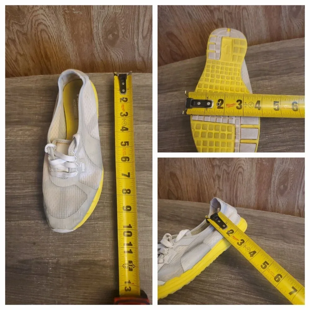 Puma Eco OrthoLite Shoes Sneakers Womens Size 7 Gray‎ Yellow